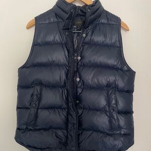 J. Crew Navy Puffer Vest